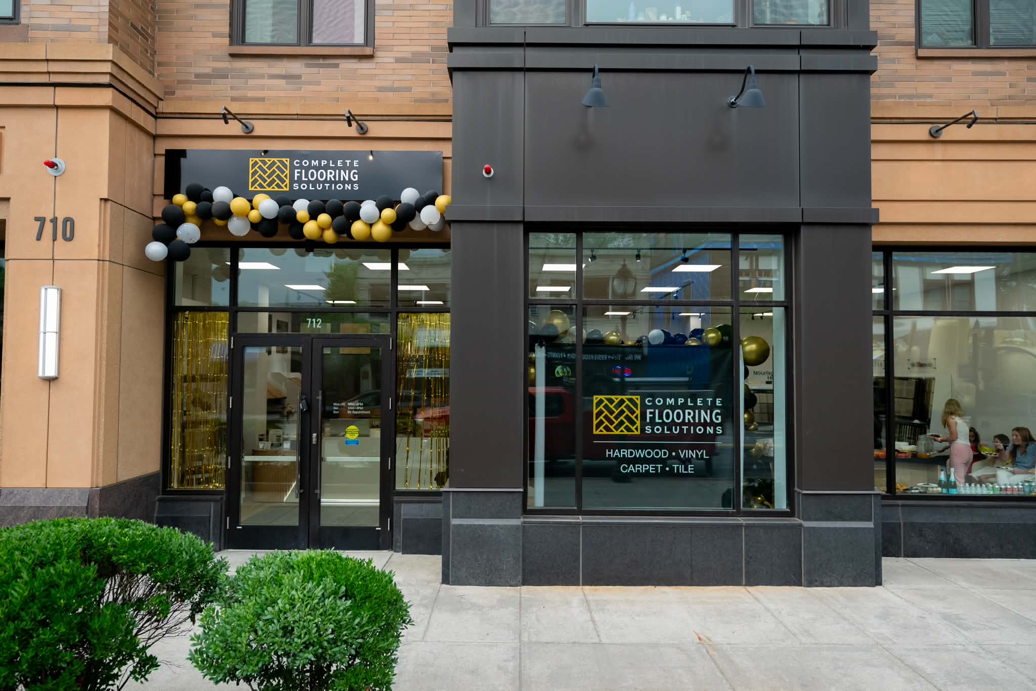 Complete Flooring Solutions storefront at 712 Main Street in Waltham, Massachusetts